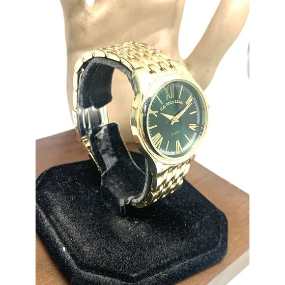 US Polo Assn Women's Watch 0624 Green Dial Quartz Gold Stainless Steel 33mm - Picture 13 of 13